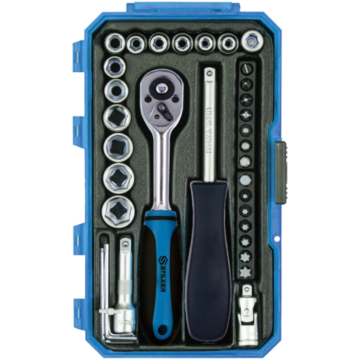 coffret de douilles et cliquet 1/4'' - 35 pièces