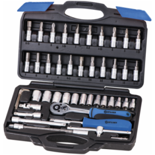 coffret de douilles et cliquet 1/4'' - 16 pièces