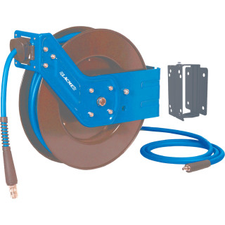 Enrouleur automatique pour tuyau d'air comprimé 10 m, châssis acier Lacmé