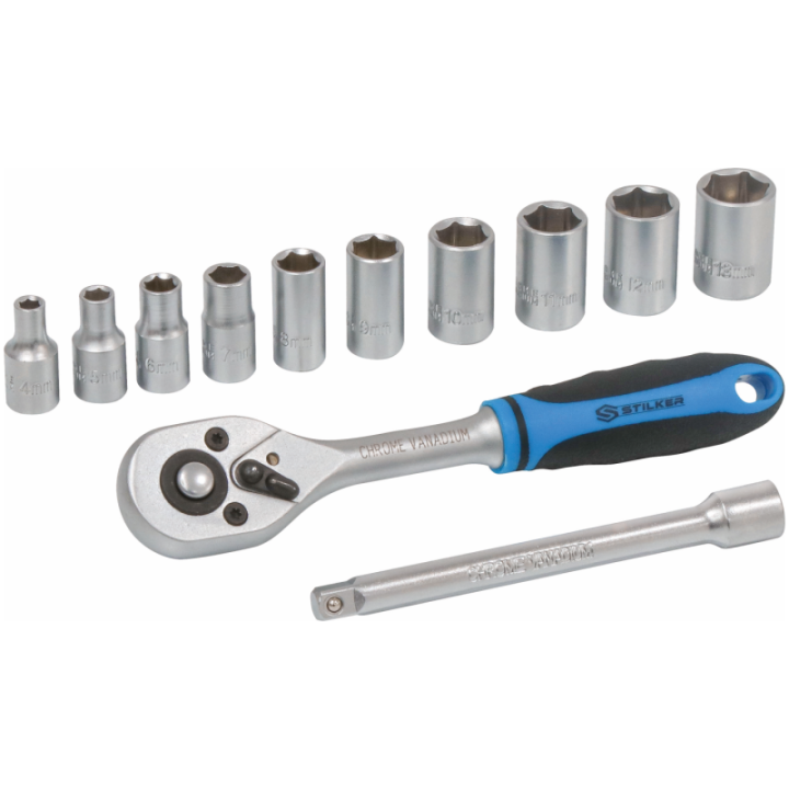 coffret de douilles et cliquets 1/4'' de 4 à 13mm