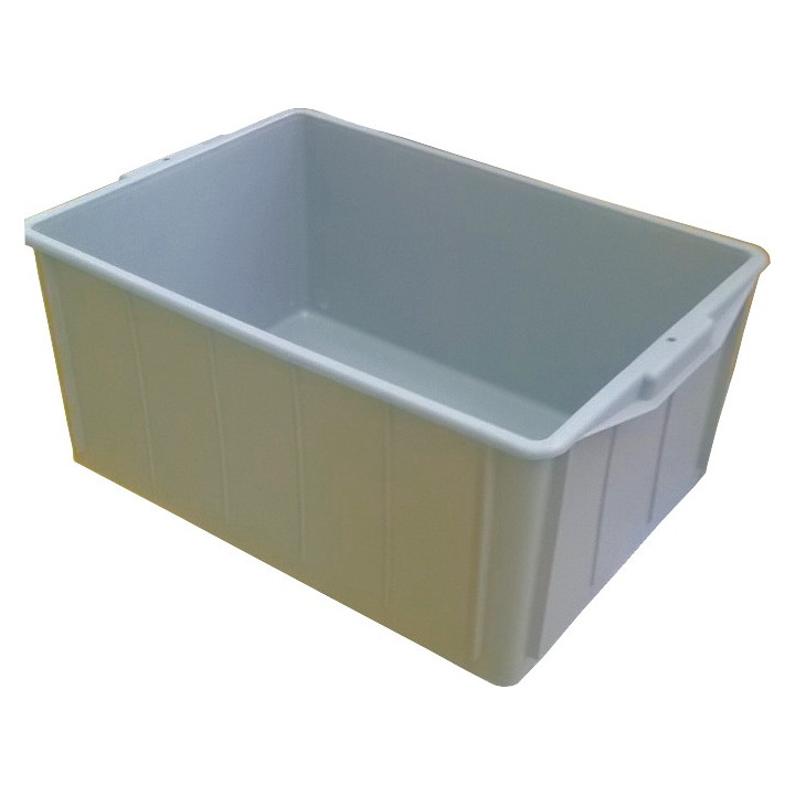 Caisse robuste grise gerbable 63 litres CNTT