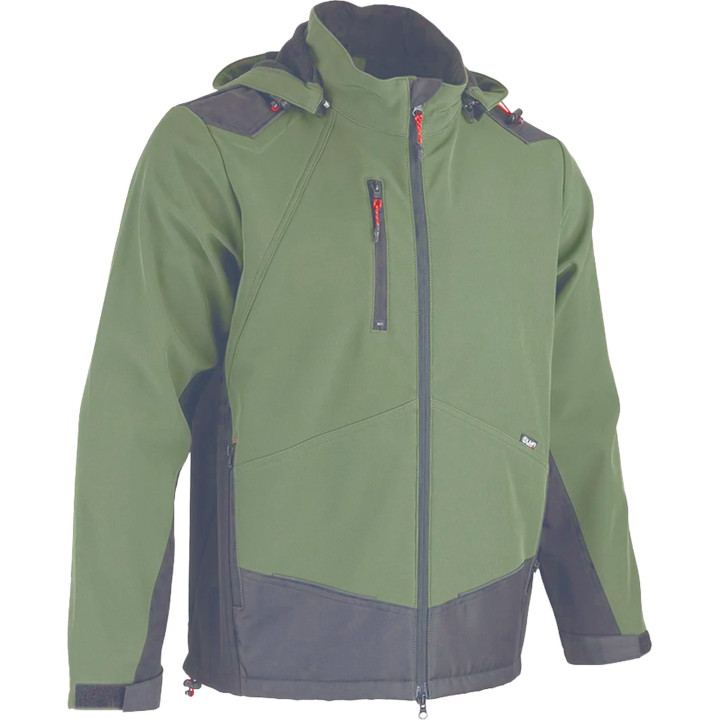 Veste softshell River kaki/noir - taille L