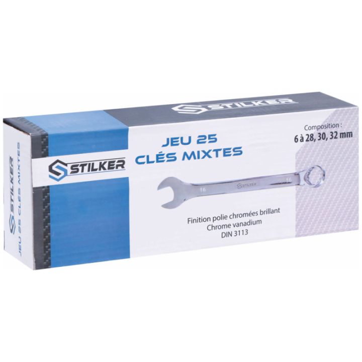 jeu de 25 clés mixtes de 6 à 32mm