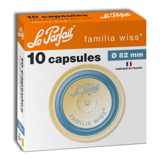 Lot de 10 capsules Familia Wiss Ø82 mm (bleue)