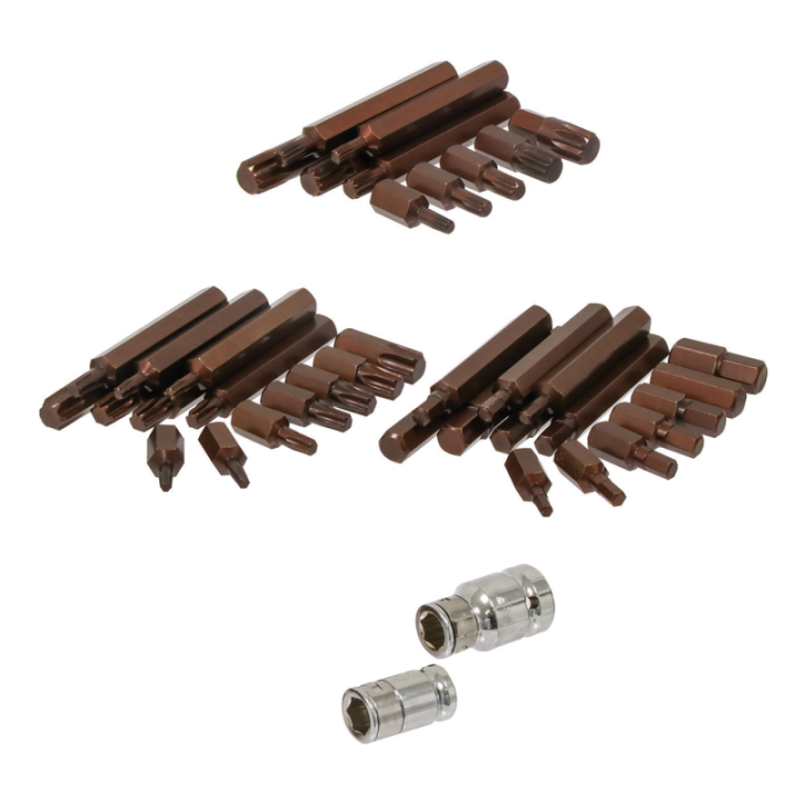 coffret de 40 embouts de vissage - douilles porte embout 1/2''et 3/8''