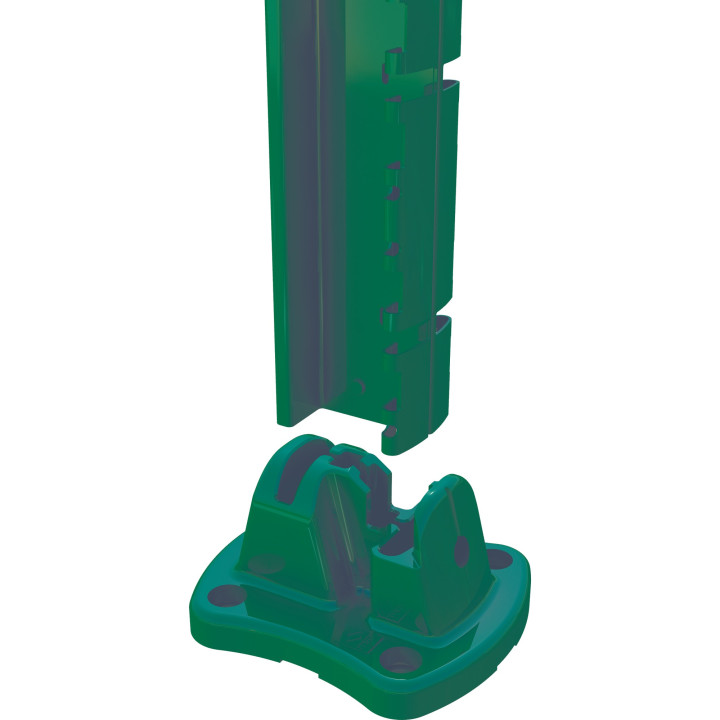 Platine de fixation Profix verte pour pose sur muret