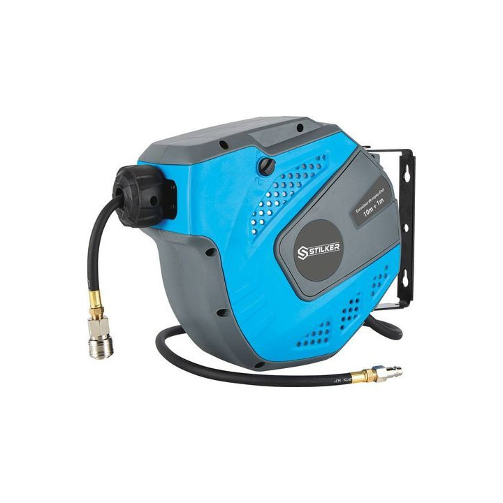 Enrouleur automatique orientable de tuyau d'air comprimé 20 m + 1 m