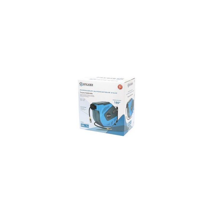 Enrouleur automatique orientable de tuyau d'air comprimé 20 m + 1 m