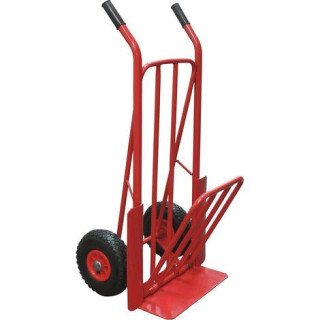 Diable pliable 250 kg avec bavette rabattable et roues gonflables