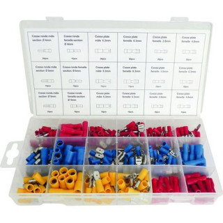 Coffret de 280 cosses électriques isolées à sertir