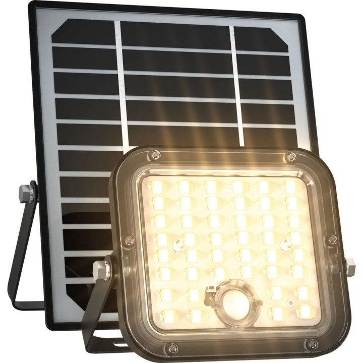 Projecteur LED solaire 10 W avec panneau solaire déporté