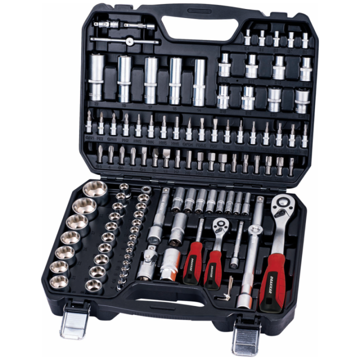 coffret de douilles et cliquet 1/4'' et 1/2'' - 110 pièces