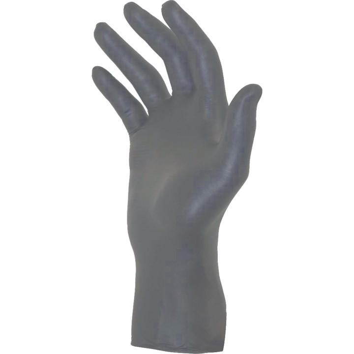Boîte de 100 gants jetables en nitrile noir - Taille M
