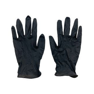 Boîte de 100 gants jetables en nitrile noir - Taille XL