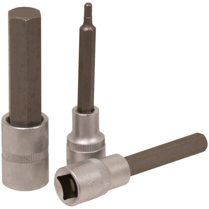 coffret de 8 embouts hexagonal de 4 à 17mm - sur douille 1/2''
