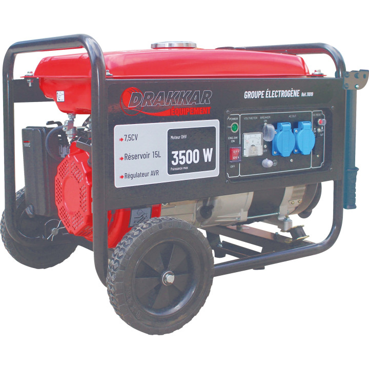 Groupe électrogène monophasé à essence 3 500 W Drakkar