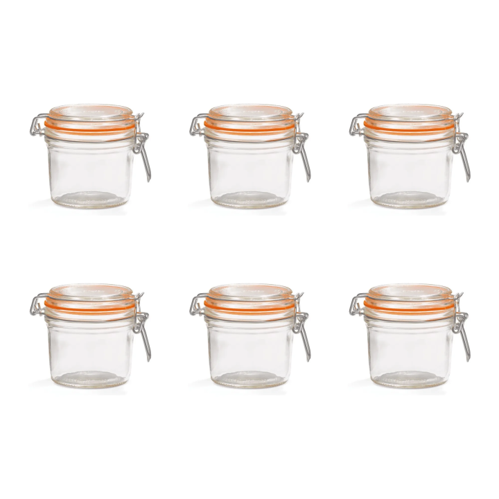 Lot de 6 terrines Le Parfait 350 g à bords droits