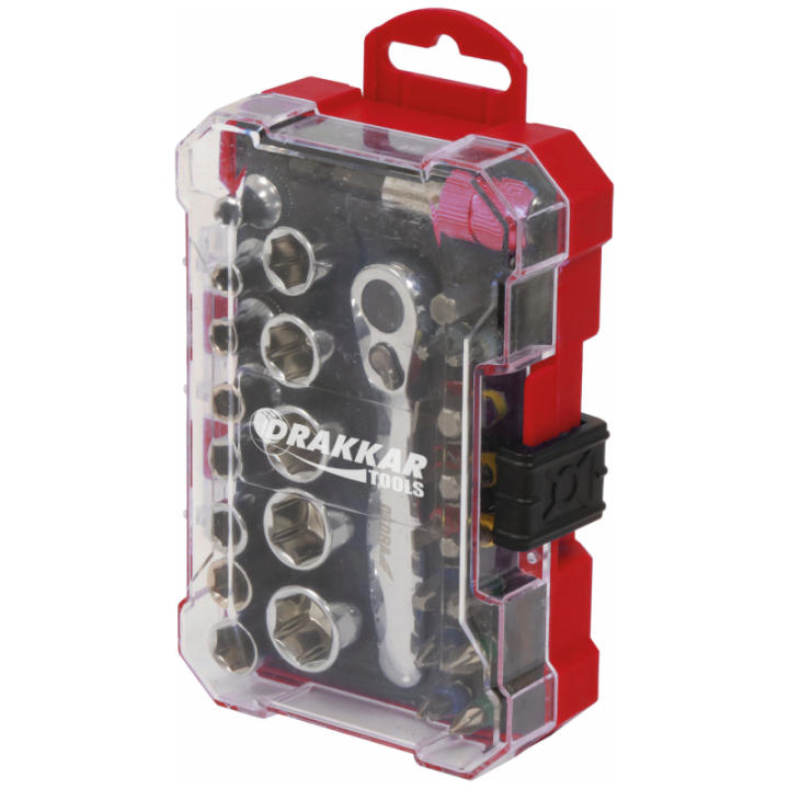 coffret de douilles et cliquet 1/4'' - 30 pièces