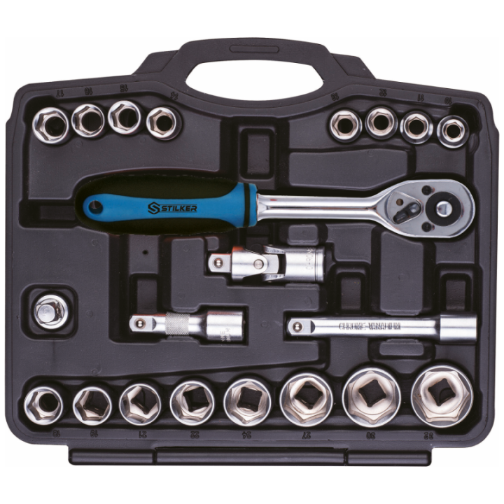 coffret de douilles et cliquet 1/2'' - 21 pièces