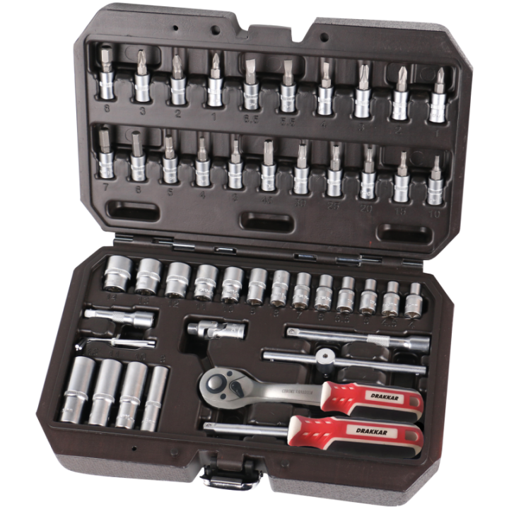 coffret de douilles et cliquet 1/4'' - 48 pièces