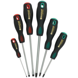 jeu de 6 tournevis plat et Pozidriv®