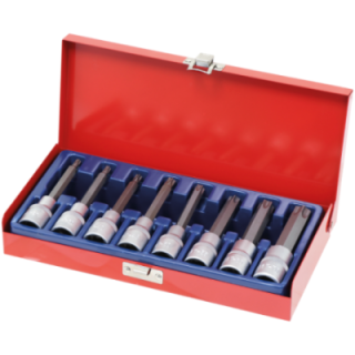 coffret de 8 douilles Torx® de T27 à T70 - porte embout 1/2''