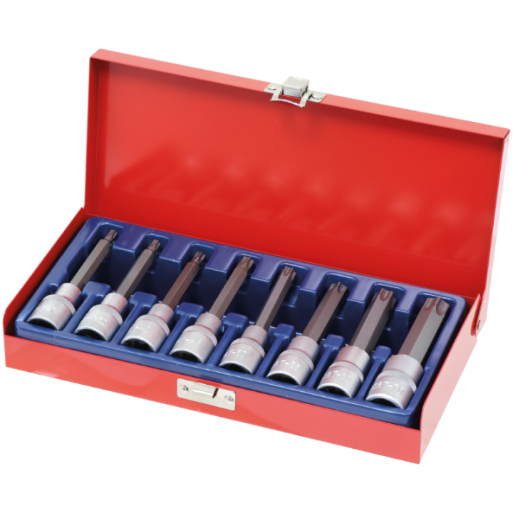 coffret de 8 douilles Torx® de T27 à T70 - porte embout 1/2''
