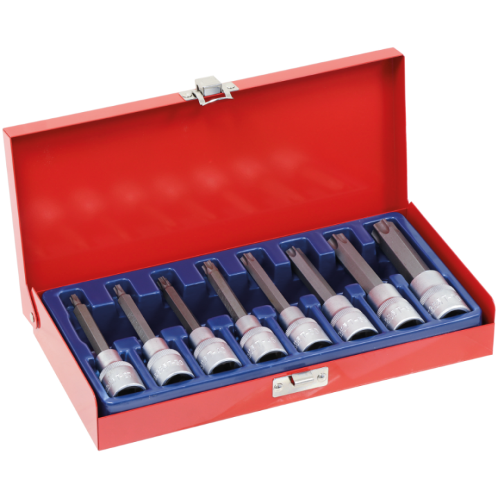 coffret de 8 douilles Torx® de T27 à T70 - porte embout 1/2''