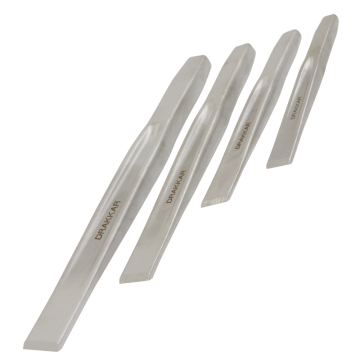 jeu de 4 burins plats de mécanicien