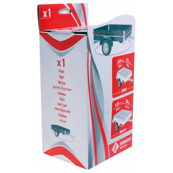 filet pour remorque 1350mm × 2300mm avec sandow