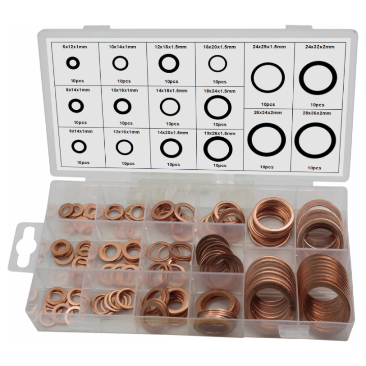 coffret de 160 rondelles en cuivre