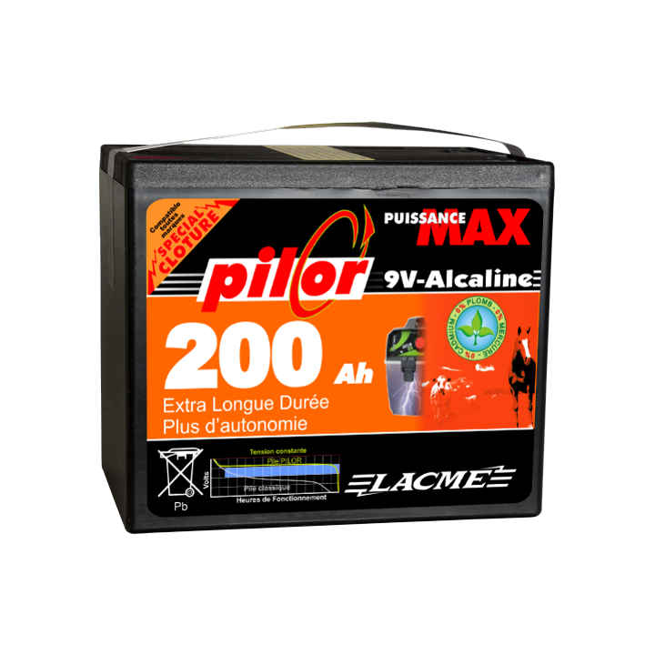 pile alcaline 9V 200AH