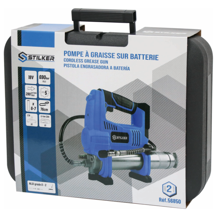 pompe à graisse sur batterie 18V 2AH