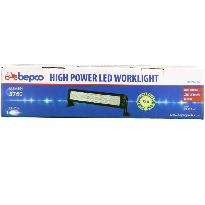 barre d'éclairage LED 72W