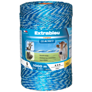 fil pour clôture électrique Extra Bleu 6 1000m