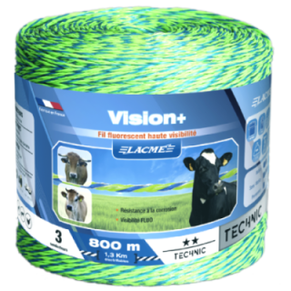 fil pour clôture électrique Fluo Vision 800m