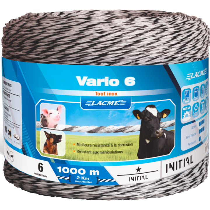 fil pour clôture électrique Vario 6 1000m