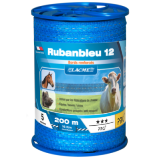 ruban pour clôture électrique Bleu 12mm