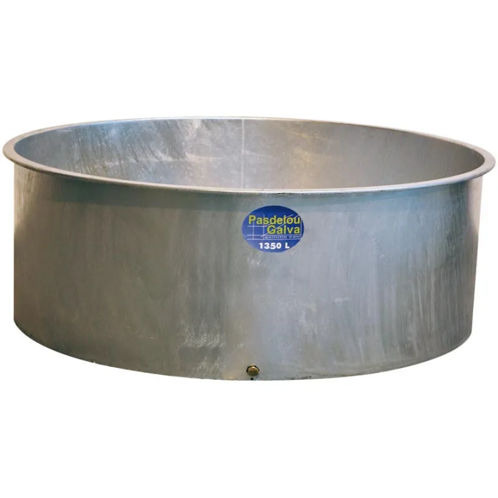 bac à eau circulaire galvanisé - 1350L