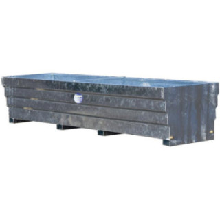 bac de pâturage rectangulaire galvanisé - 2000L