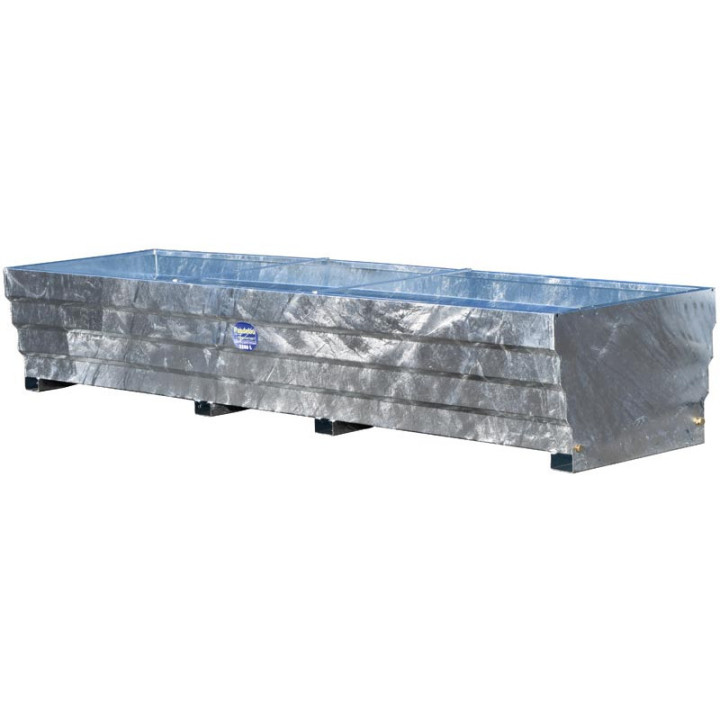 bac de pâturage rectangulaire galvanisé - 2500L