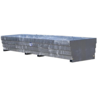 bac de pâturage rectangulaire galvanisé - 3700L