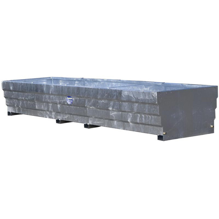 bac de pâturage rectangulaire galvanisé - 3700L