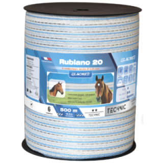 ruban pour clôture électrique Rublanc 20mm 500m