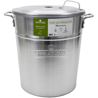 Cuiseur aluminium 40 litres - 12 bocaux de 1 L