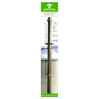 Thermomètre gainé acier inox (sur plaque carton)