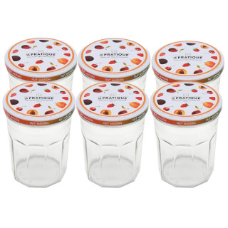 6 pots de confiture 324 ml Ø82mm
