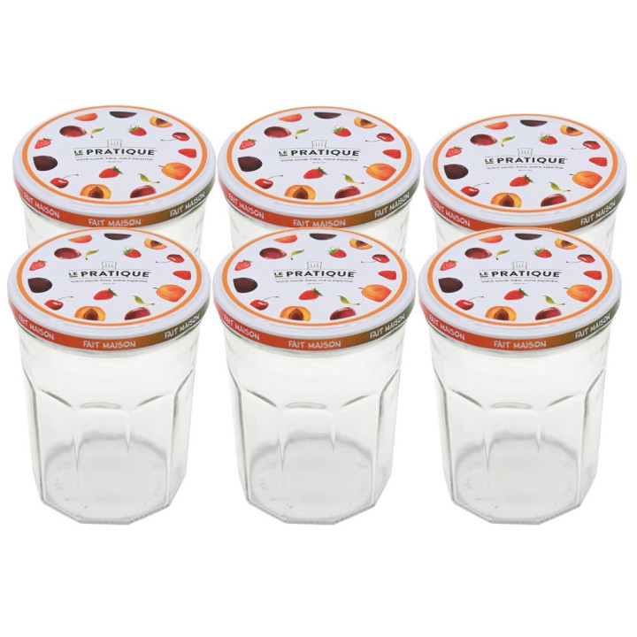 6 pots de confiture 324 ml Ø82mm