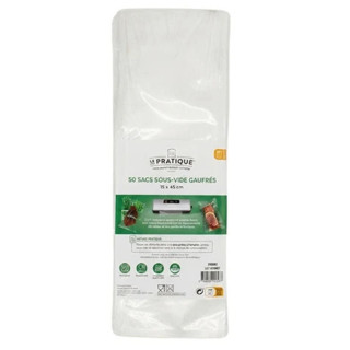 Sachet de 50 sacs sous-vide gaufrés 15 x 45 cm