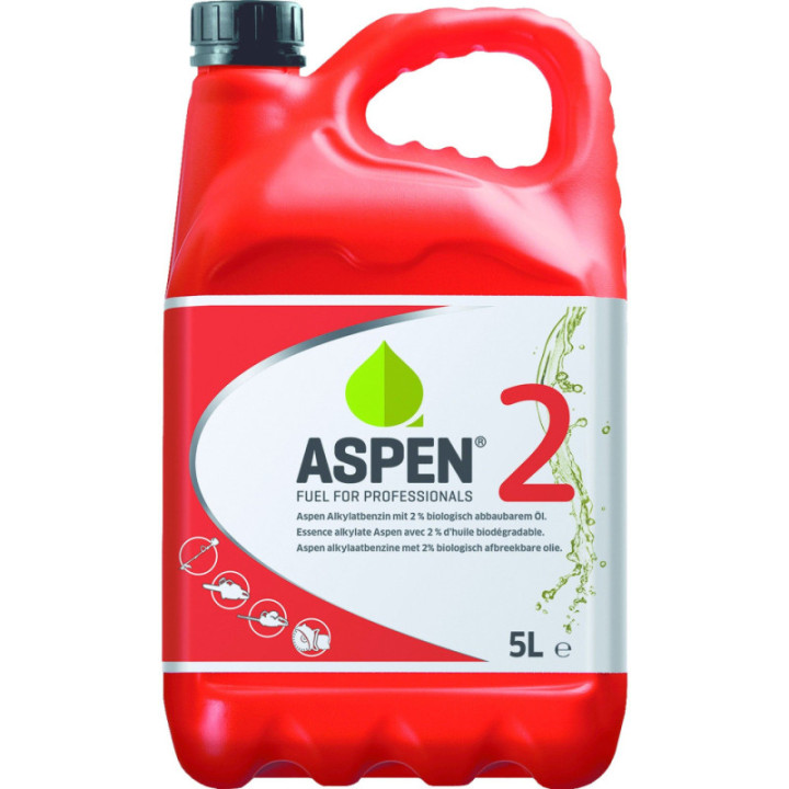 Aspen 2 - Essence alkylate 2 temps prête à l'emploi, bidon 5 L
